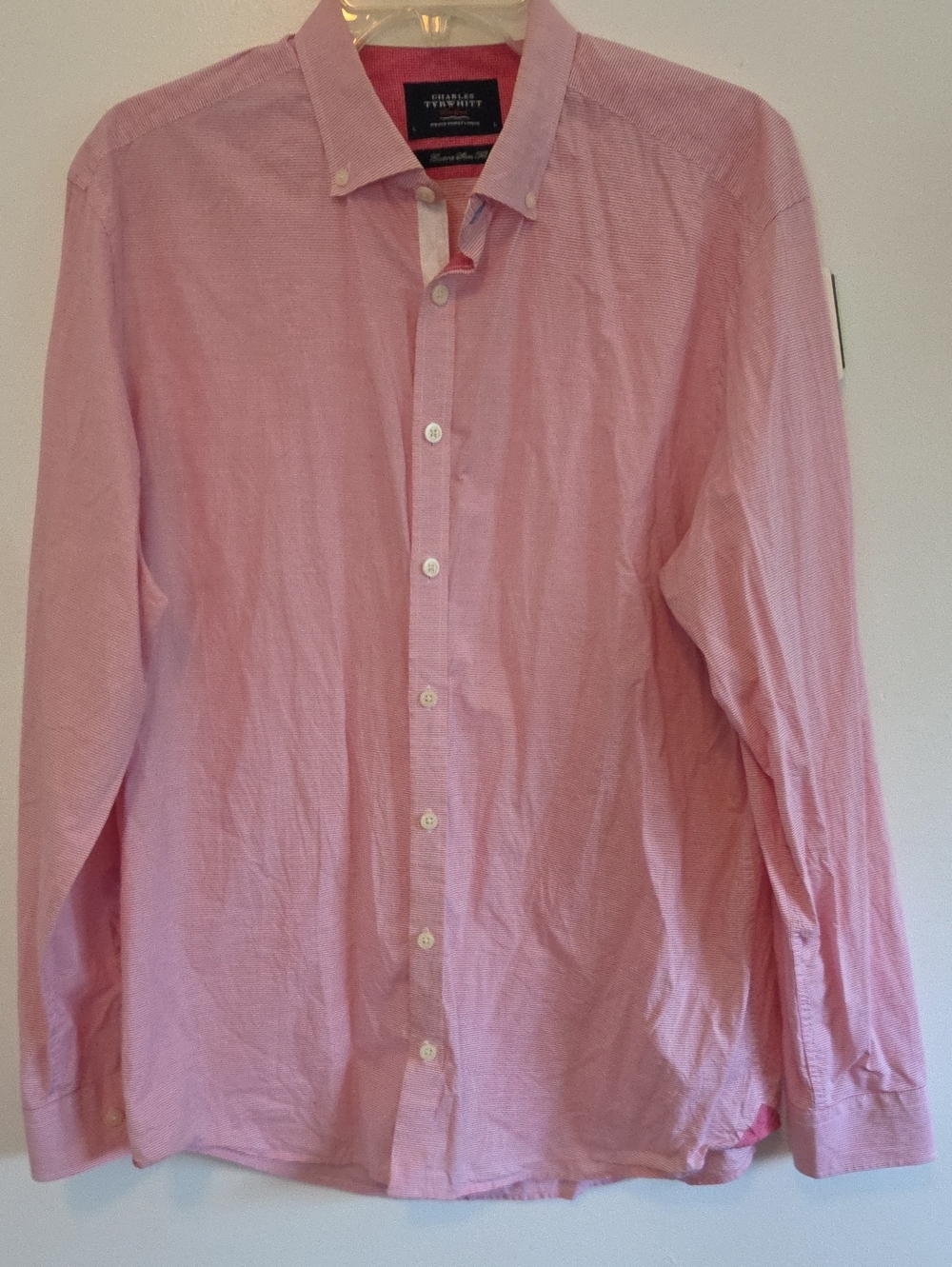 Charles Tyrwhitt Light Pink Button-Down Casual Shirt